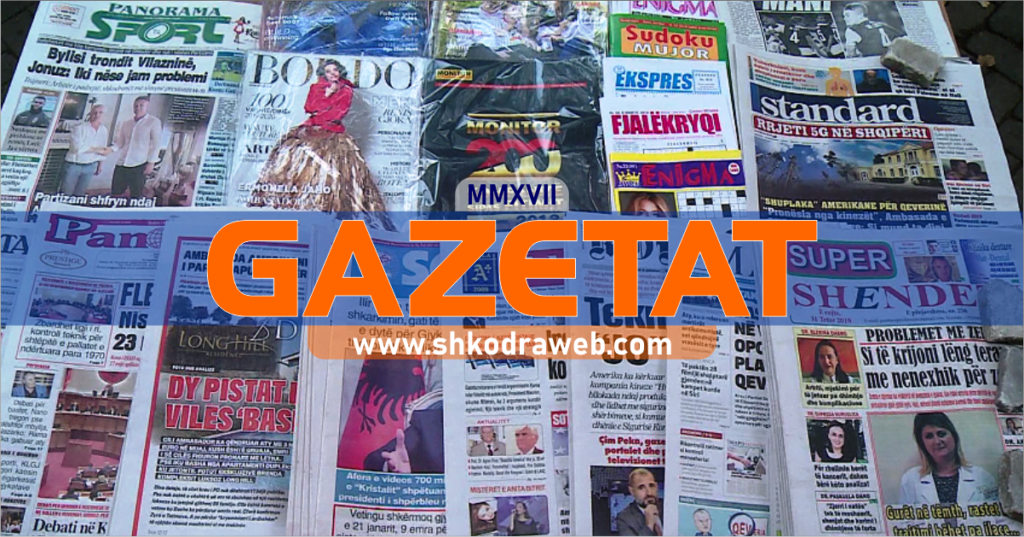 SHTYPI I DITËS – Çfarë shkruajnë gazetat shqiptare për ditën e sotme, e shtunë, 27 korrik 2024…